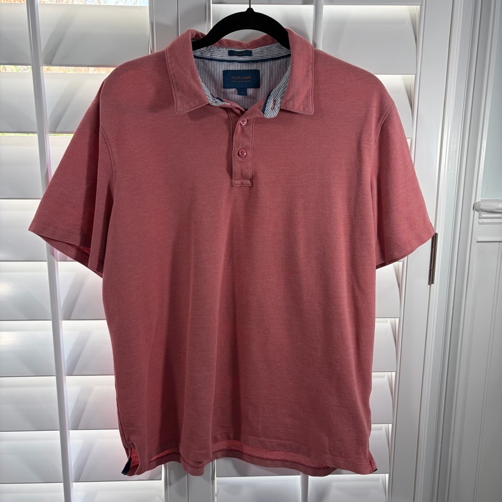 Fairlane Performance Pique Polo Shirt in Washed Red (L)